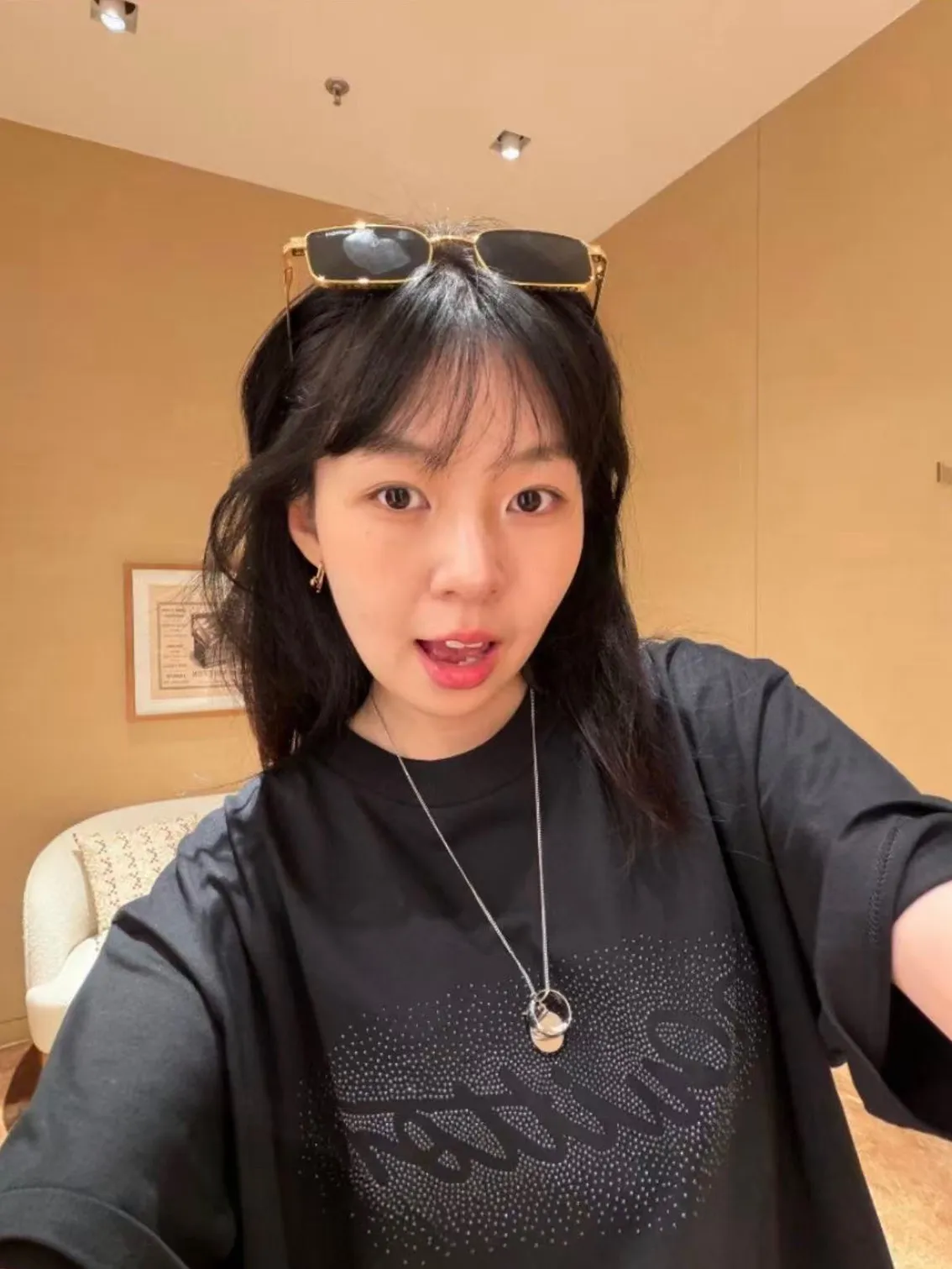 Louis Vuitton/Louis Vuitton Iron-On Letter Short Sleeve